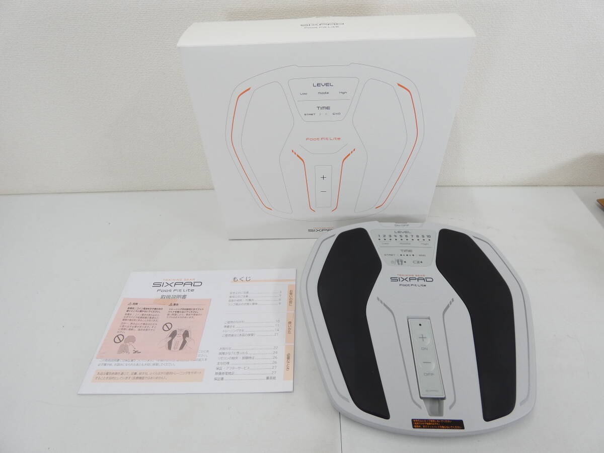 【Y10/エオイ】SIXPAD シックスパッド Foot Fit Lite トレーニングギア SE-AH14A ライトグレー フットフィットライト 動作確認済拍卖