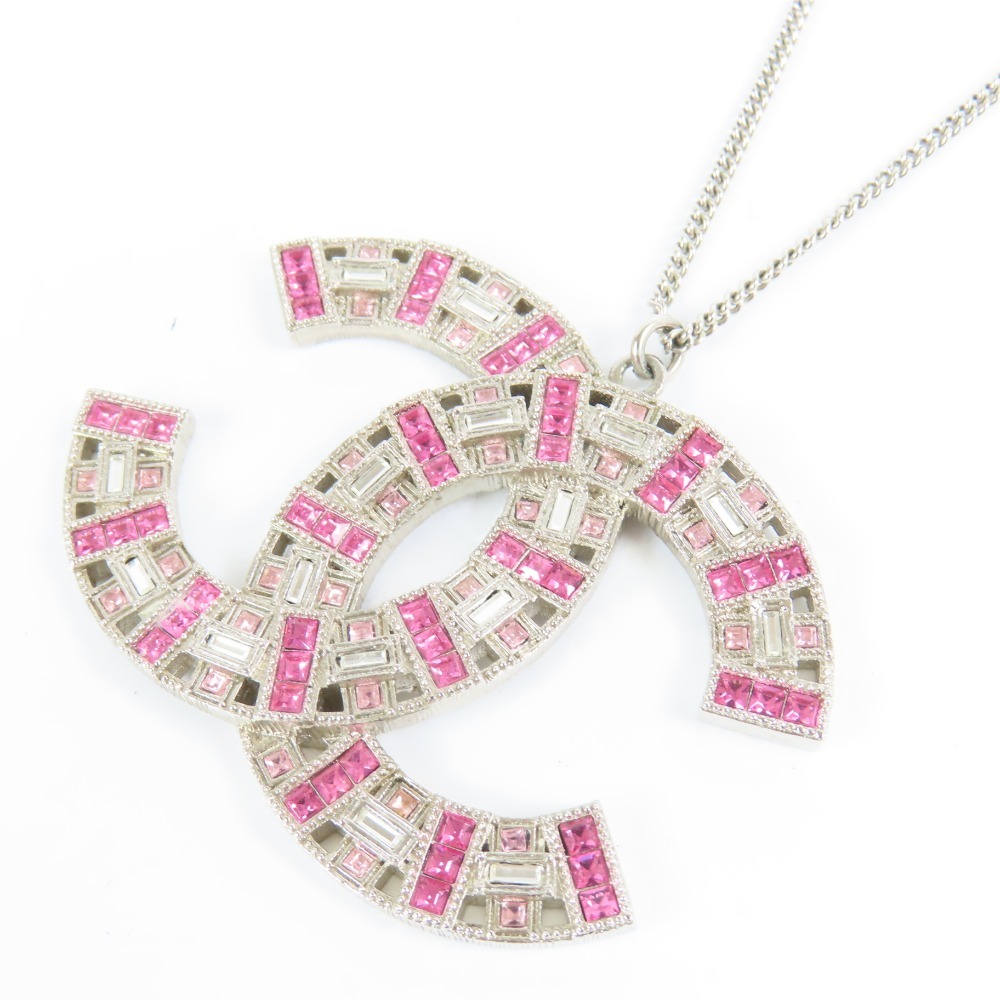 209289★1円スタート★CHANEL シャネル 新品同様美品 大型トップ デカココマーク B17S アクセサリー ネックレス GP ラインストーン拍卖