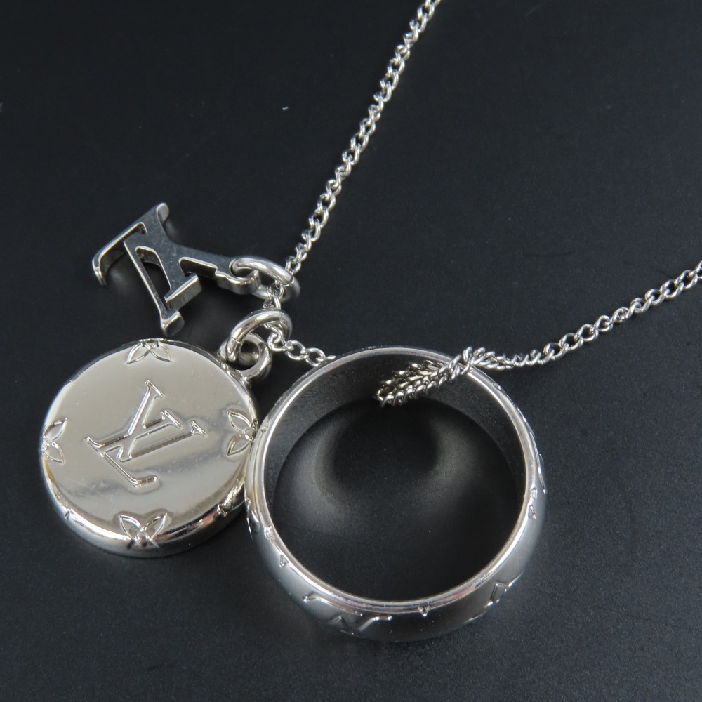 209295★1円スタート★LOUIS VUITTON ルイヴィトン 新品同様美品 リングネックレス モノグラム アクセサリー M642485 ネックレス メタル拍卖