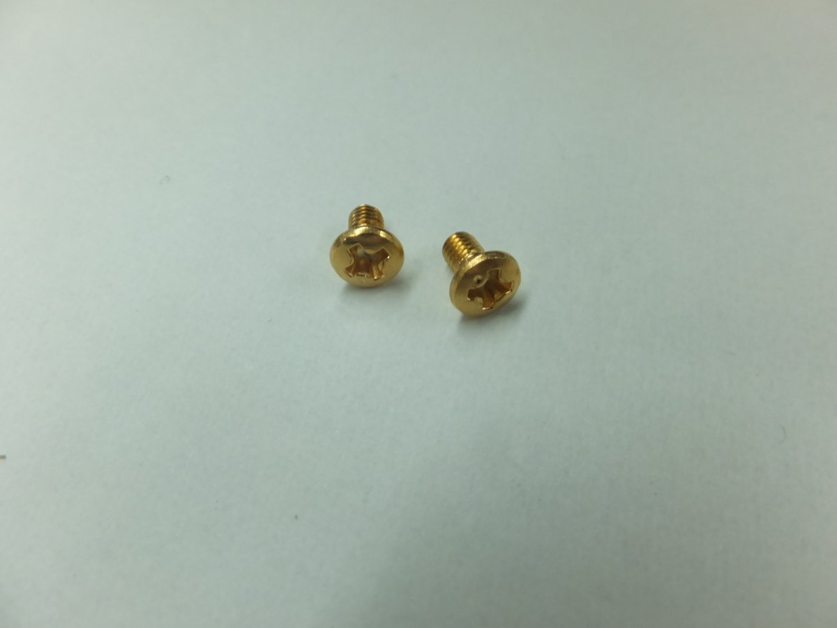 STセレクタSW用ミリネジ GOLD オーバルヘッド 2個組拍卖