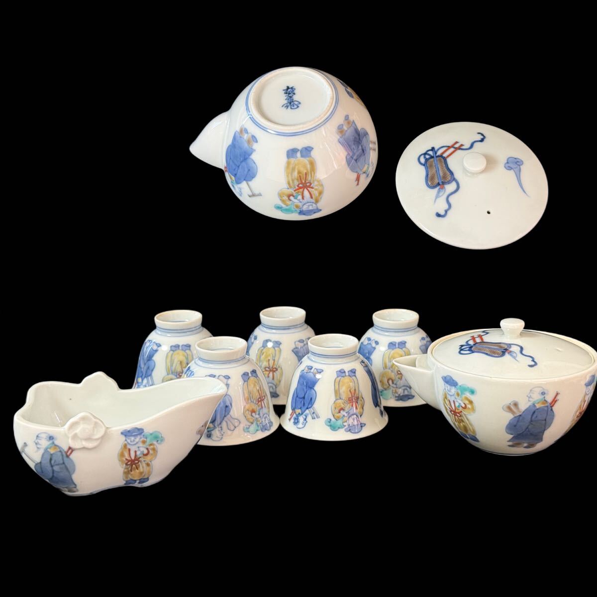 茶器 柿右衛門 急須 湯冷まし 煎茶碗 色絵 煎茶道具 煎茶器 時代物 染付 宝瓶拍卖