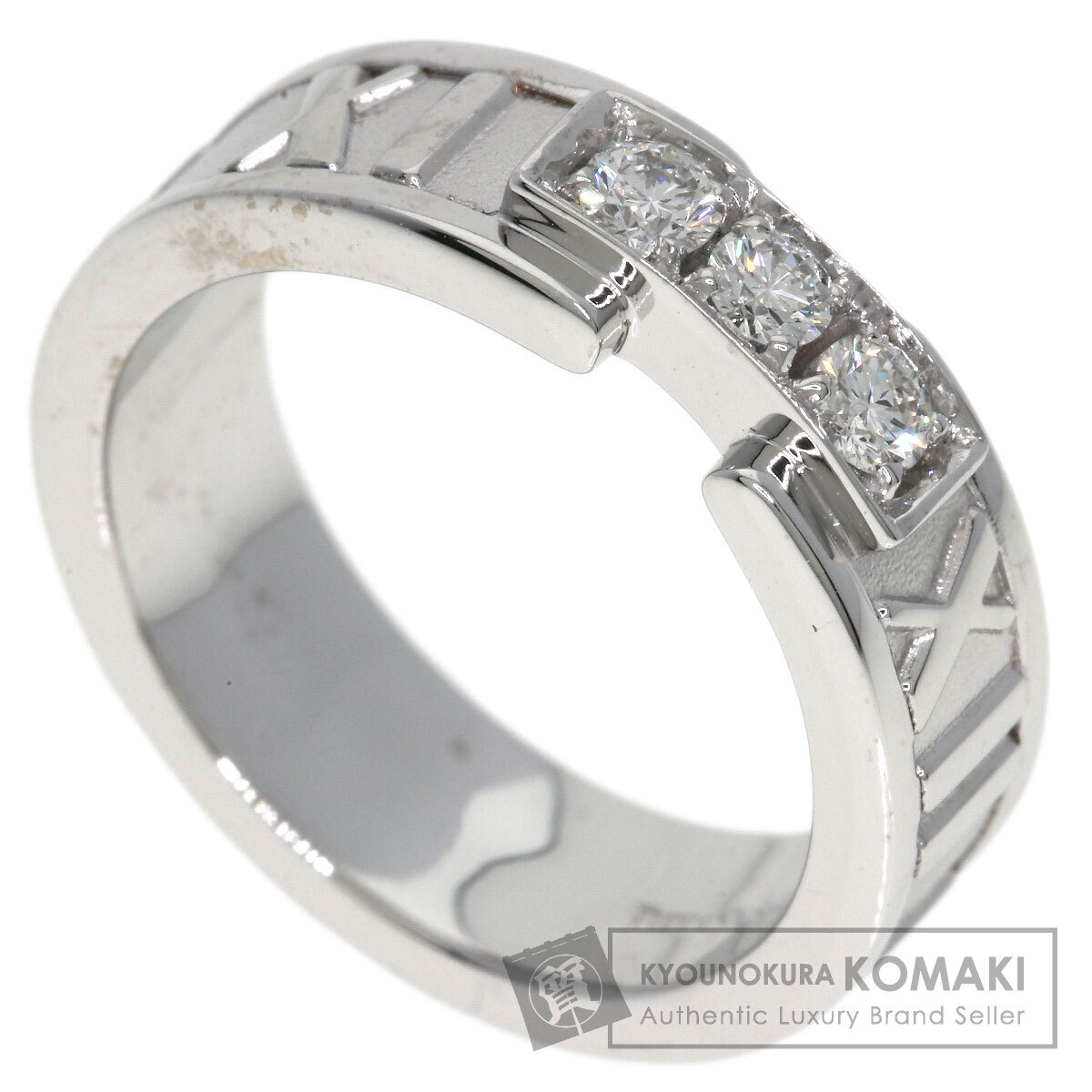 TIFFANY&Co. ティファニー アトラス 3P ダイヤモンド リング・指輪 K18ホワイトゴールド レディース 中古拍卖
