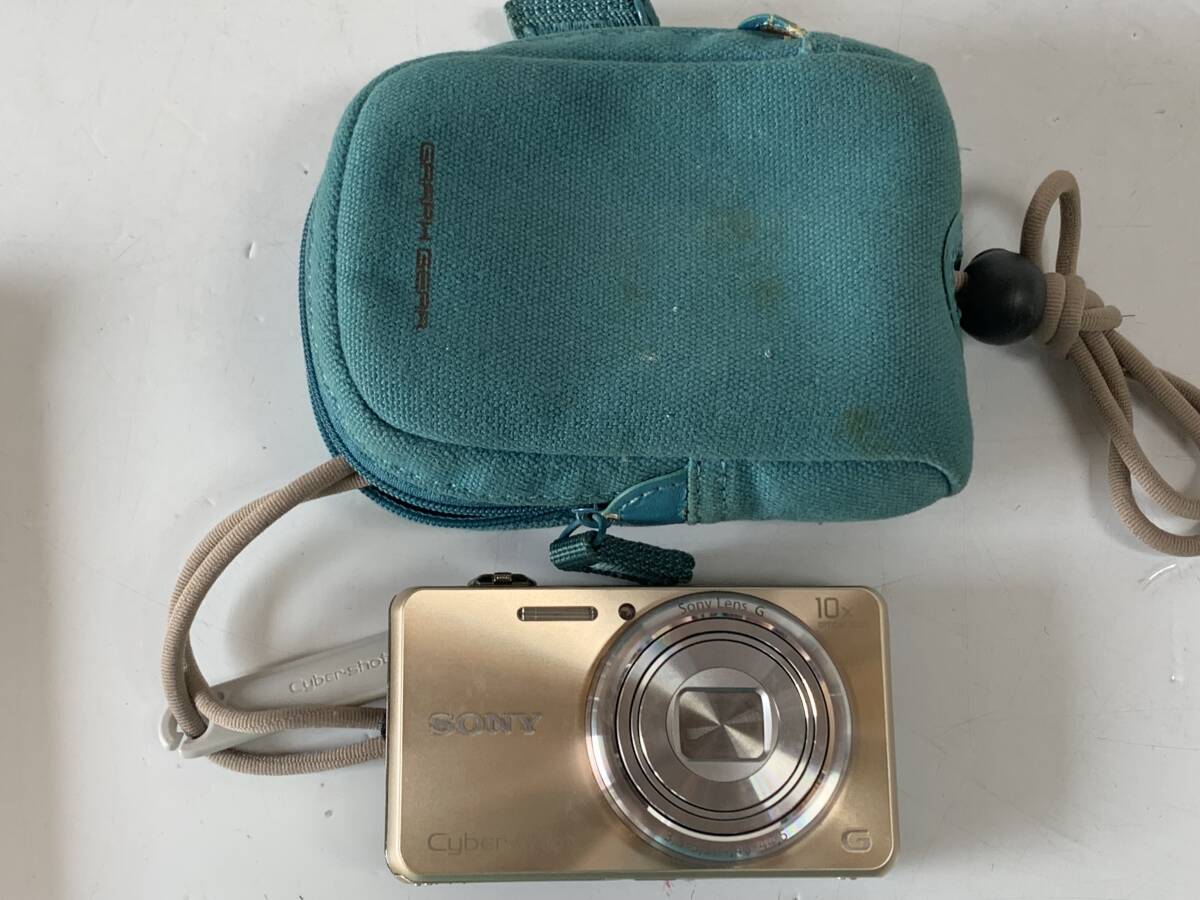 ⑩t367◆SONY ソニー◆コンパクト デジタルカメラ Cyber-shot DSC-WX200 ゴールド サイバーショット コンデジ ケース付 動作未確認 中古拍卖