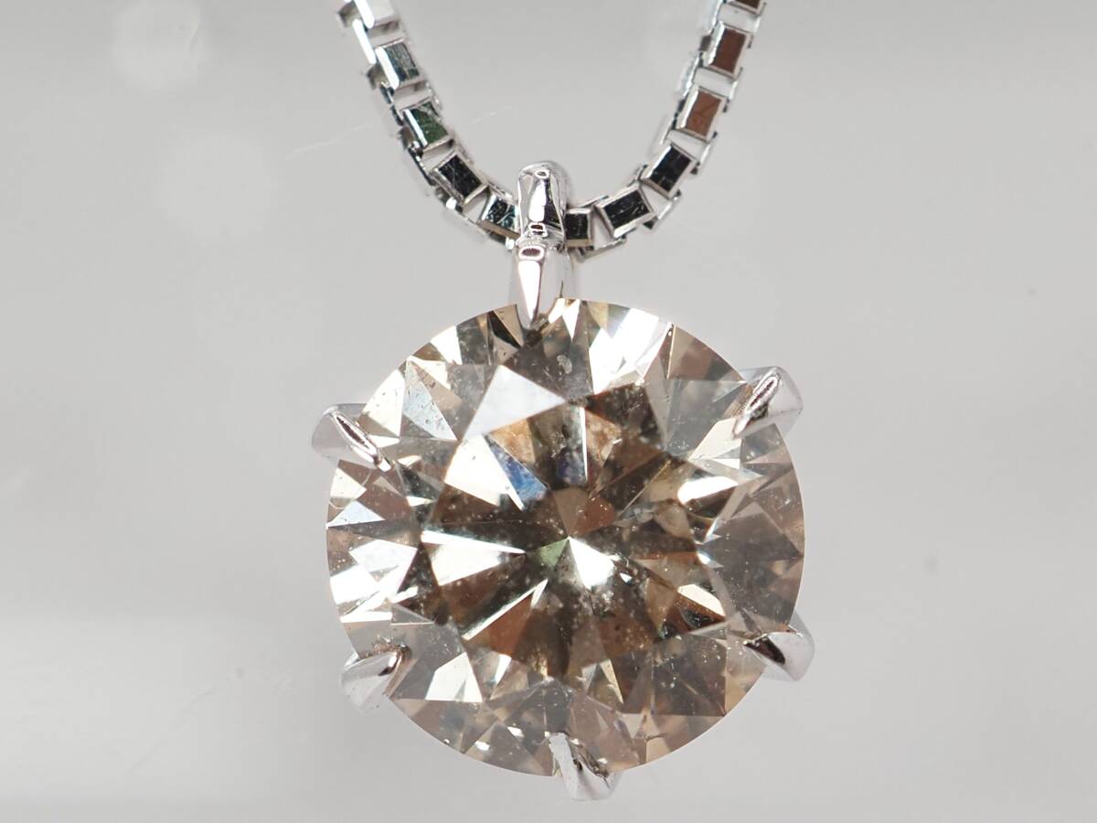 【10612D】K18WG 天然ダイヤモンド 0.720ct/2.47g ネックレス拍卖