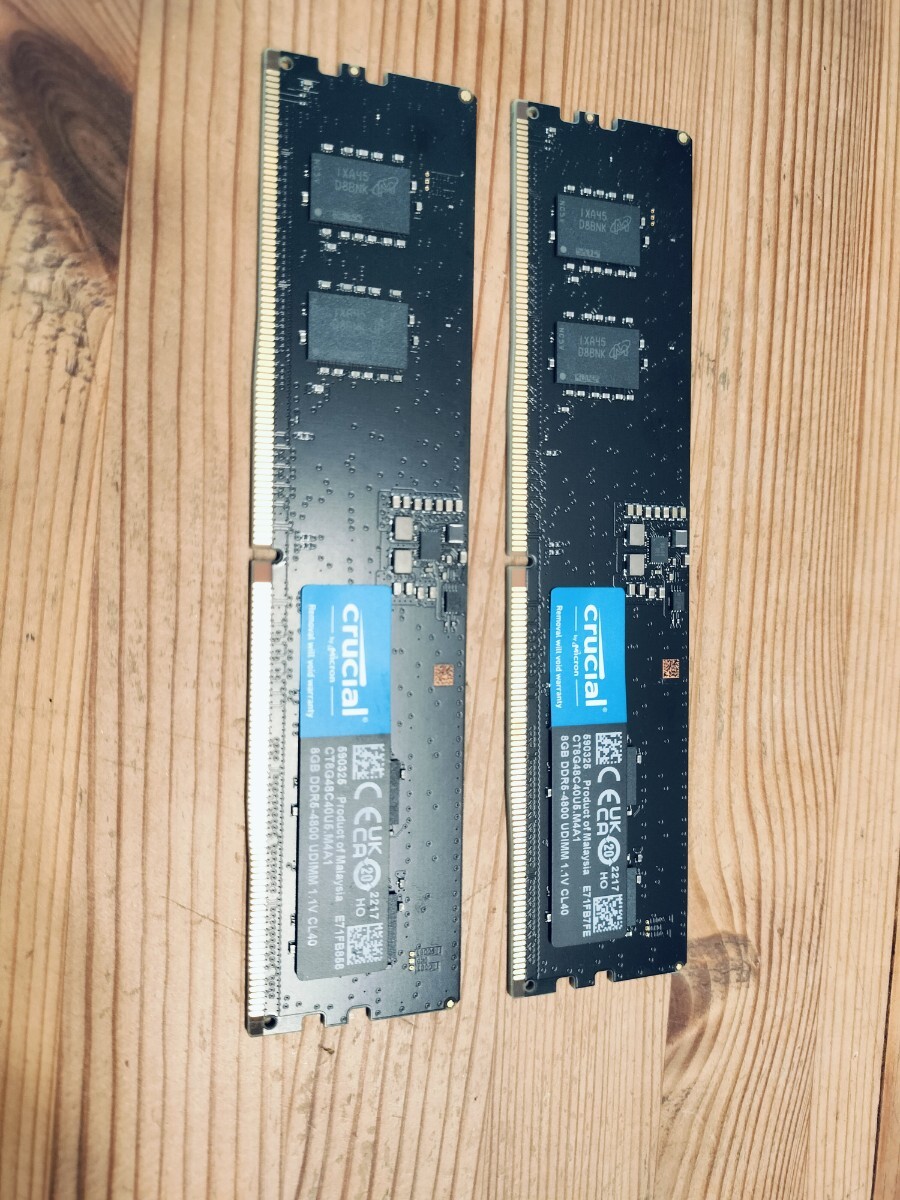 Crucial DDR5-4800 8G×2 デスクトップ用メモリ ジャンク拍卖
