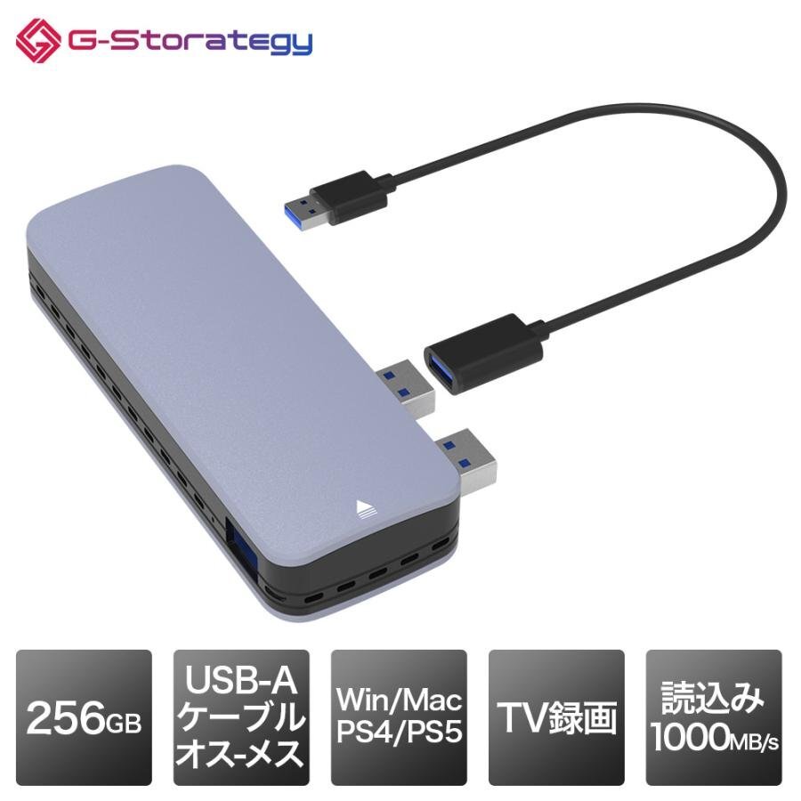新品 SSD 外付け 250GB 小型 ポータブル PS5 PS4対応 コンパクト 軽量 USB3.2 Gen2 NV33525EX-GY拍卖