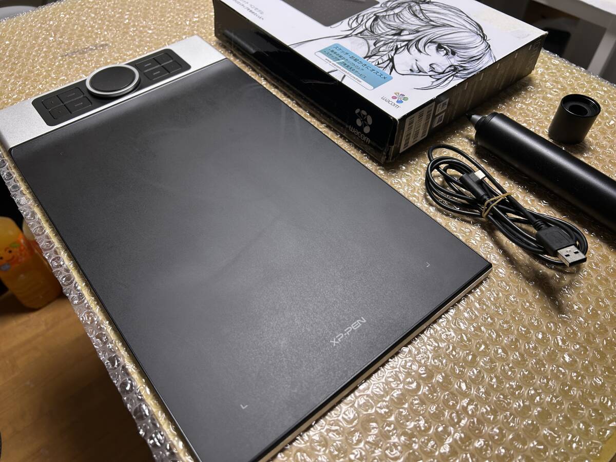 XP PENのDeco Pro Mediumとワコム Wacom INTUOS DRAWのペンタブレット★2つセットで!★板タブレット拍卖