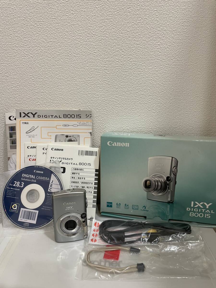Canon キャノン IXY イクシー DIGITAL デジタル 800 IS コンパクト デジタル カメラ デジカメ バッテリー 箱付き 動作未確認 2925拍卖