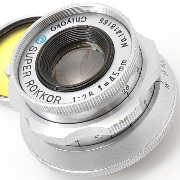 Chiyoko SUPER ROKKOR 45mm F2.8 千代田光学 スーパー ロッコール 45/2.8 Lマウント L39 LTM フィルター 日本製 カメラ レンズ LENS 4.5cm拍卖