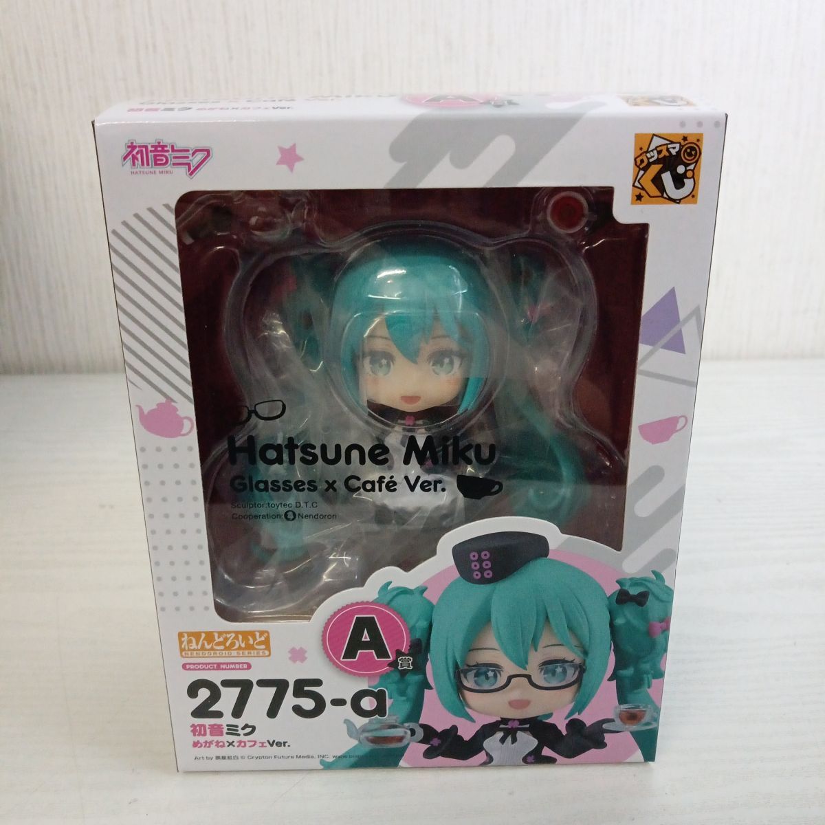 や593【送60】1円~ 未開封 グッスマくじ ねんどろいど 2775-a A賞 初音ミク めがね×カフェVer.拍卖