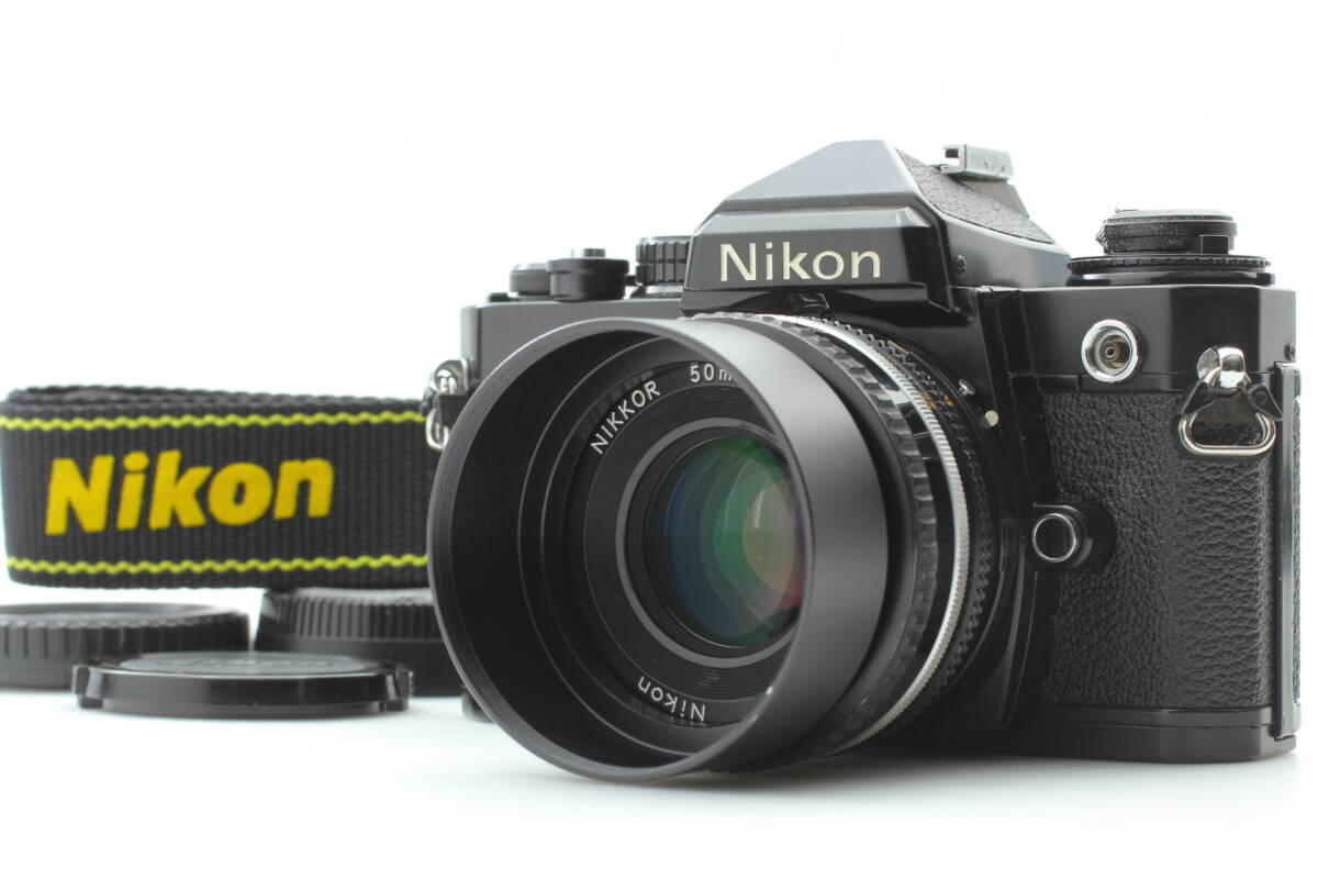 Nikon FE ブラック + Ai-s 50mm F1.8 一眼レフフィルムカメラ レンズ ニコン Y430拍卖