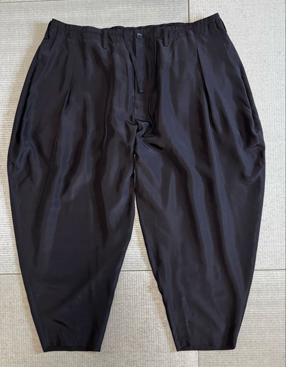 試着のみ26ss yohji yamamoto pour homme silk habutae drape pants HK-P78 サイズ2拍卖