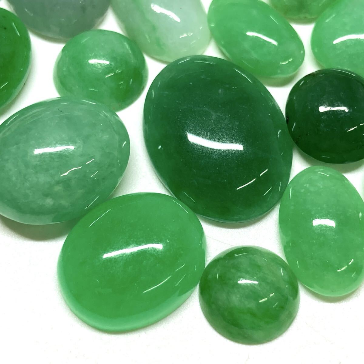 ●天然本翡翠おまとめ151ct●a 約30.2g ルース 裸石 宝石 jewerly ジェイダイト jadite ヒスイ ひすい オーバル w3よ78拍卖