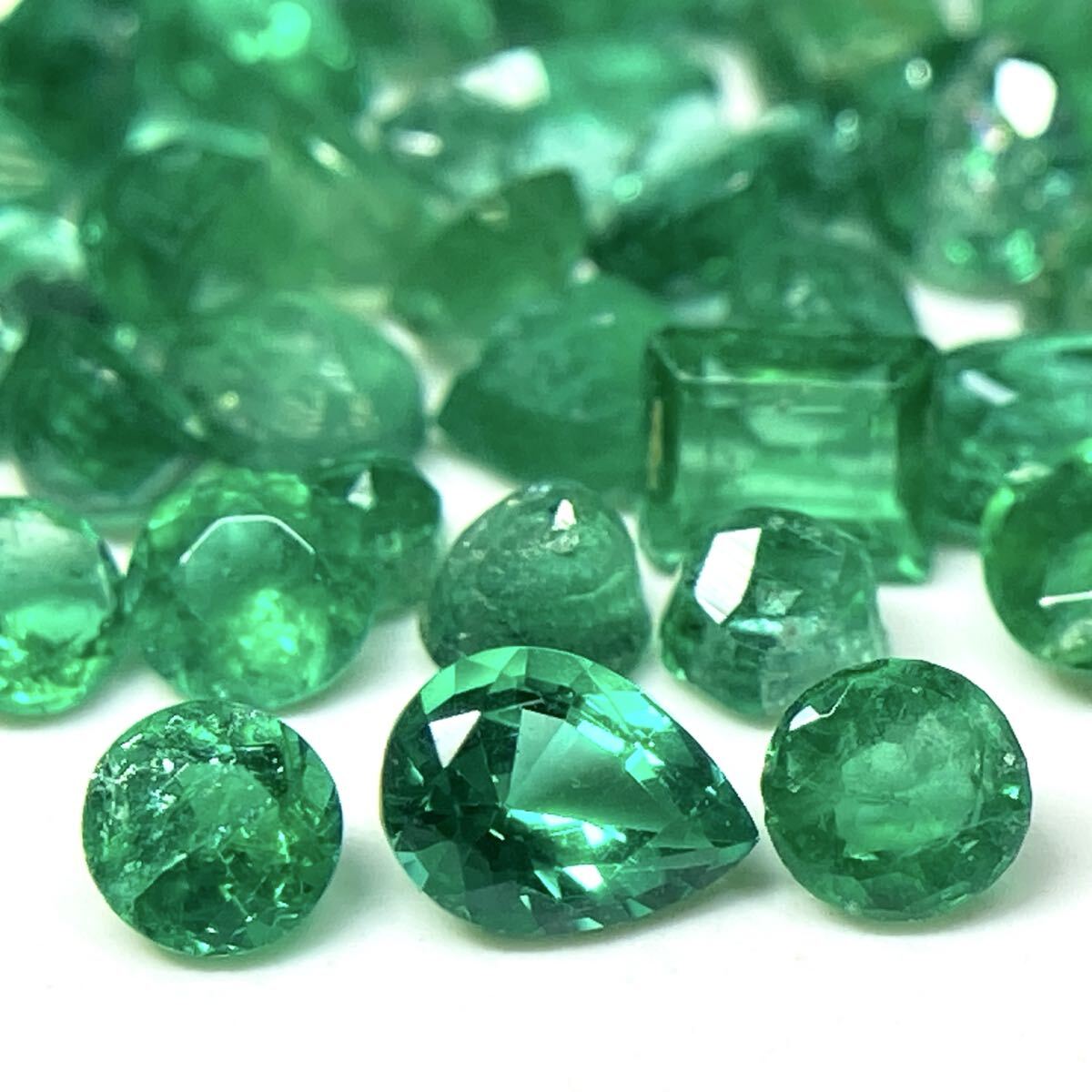 小粒!!●天然エメラルドおまとめ25ct●a 約5g ルース 裸石 宝石 ジュエリー jewelry emerald ベリル w3よ84拍卖