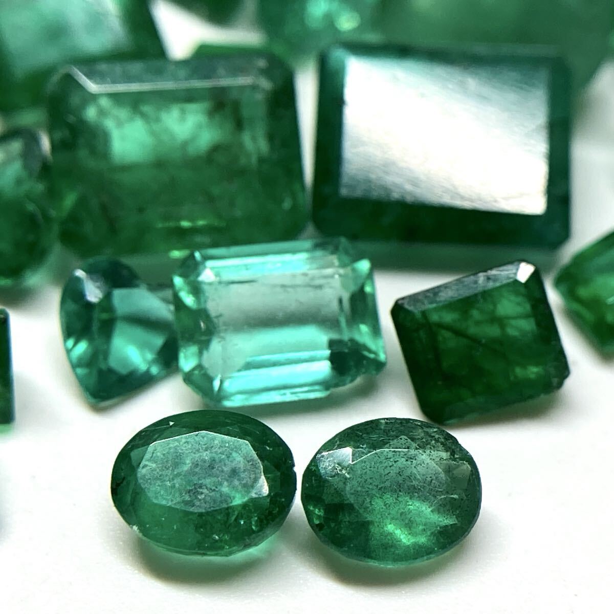 ●天然エメラルドおまとめ50.5ct●a 約10.1g ルース 裸石 宝石 ジュエリー jewelry emerald ベリル w3よ86拍卖
