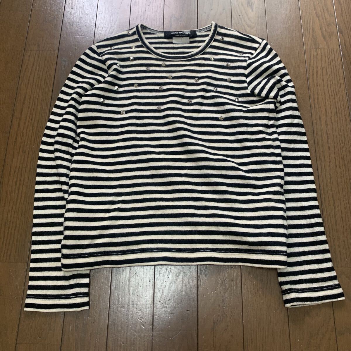 JUNYA WATANABE COMME des GARCONS スタッズ ボーダー ニット ジュンヤ ワタナベ ボーダーカットソー カジュアル 古着拍卖