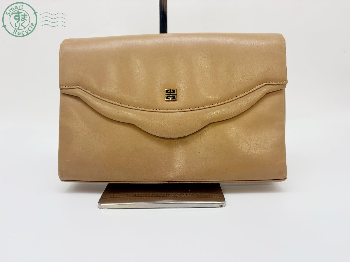 CH0700126 ▼GIVENCHY ジバンシー クラッチバッグ 難有 ベージュ系 ブランド カバン ファッション かばん 現状品 中古 used品拍卖
