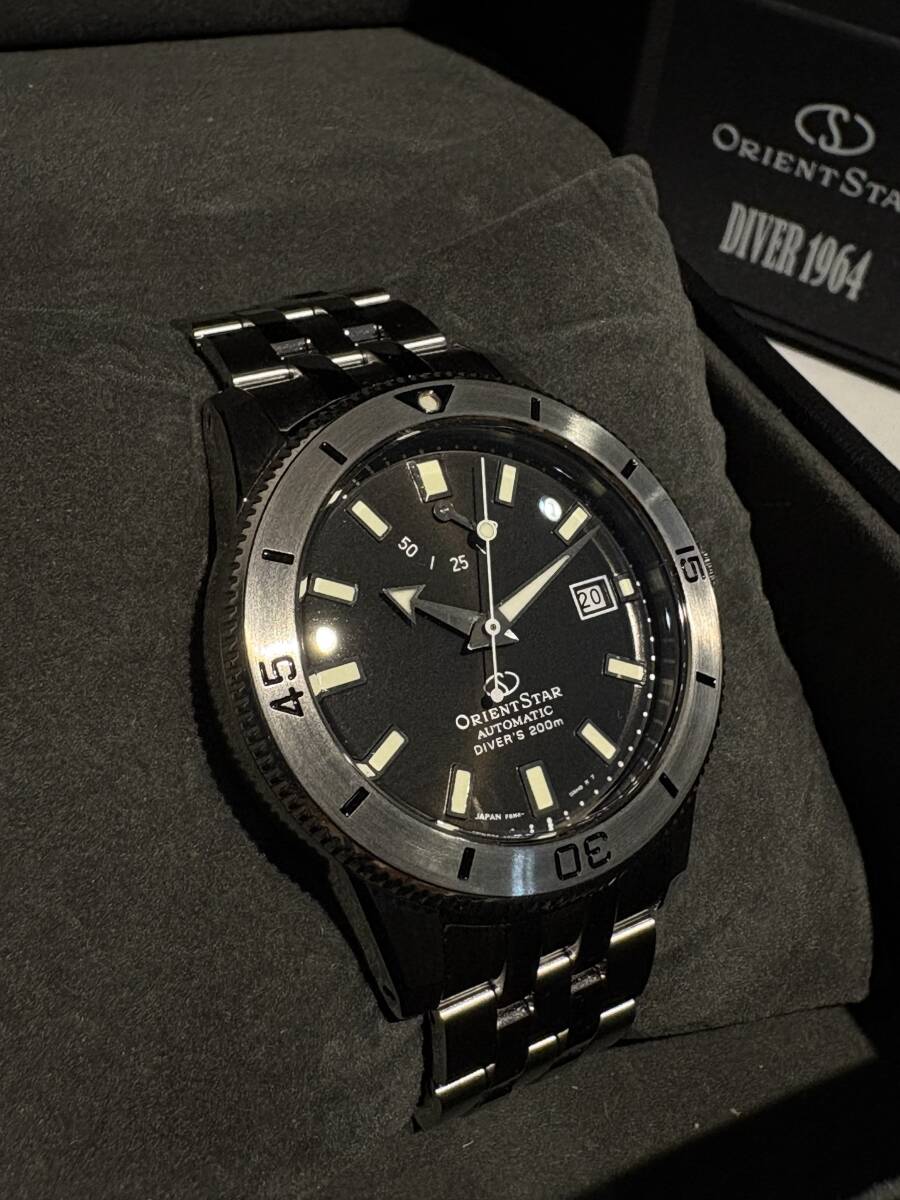 オリエントスター ORIENT STAR ダイバー1964 黒文字版 RK-AU0501B 2021年限定販売 初代復刻拍卖