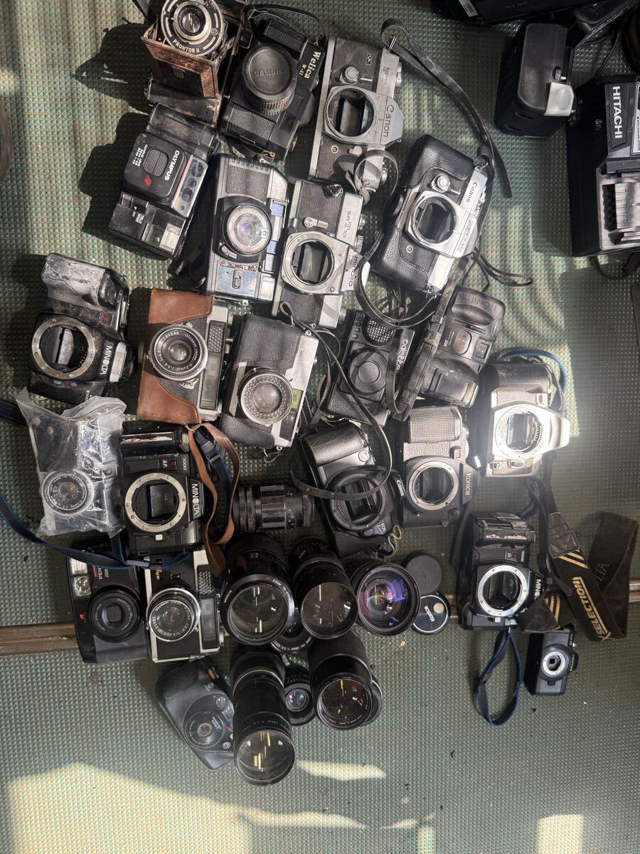 【ジャンク品】フィルムカメラ オールドレンズ 大量まとめ売り キャノン ミノルタ オリンパス コニカ 一眼レフ Canon カメラ 拍卖