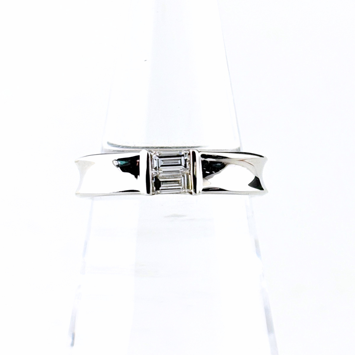 ティファニー TIFFANY&Co. スタッキングバンド 指輪 ダイヤモンド リング 11号 750 ダイヤモンド レディース 【中古】拍卖