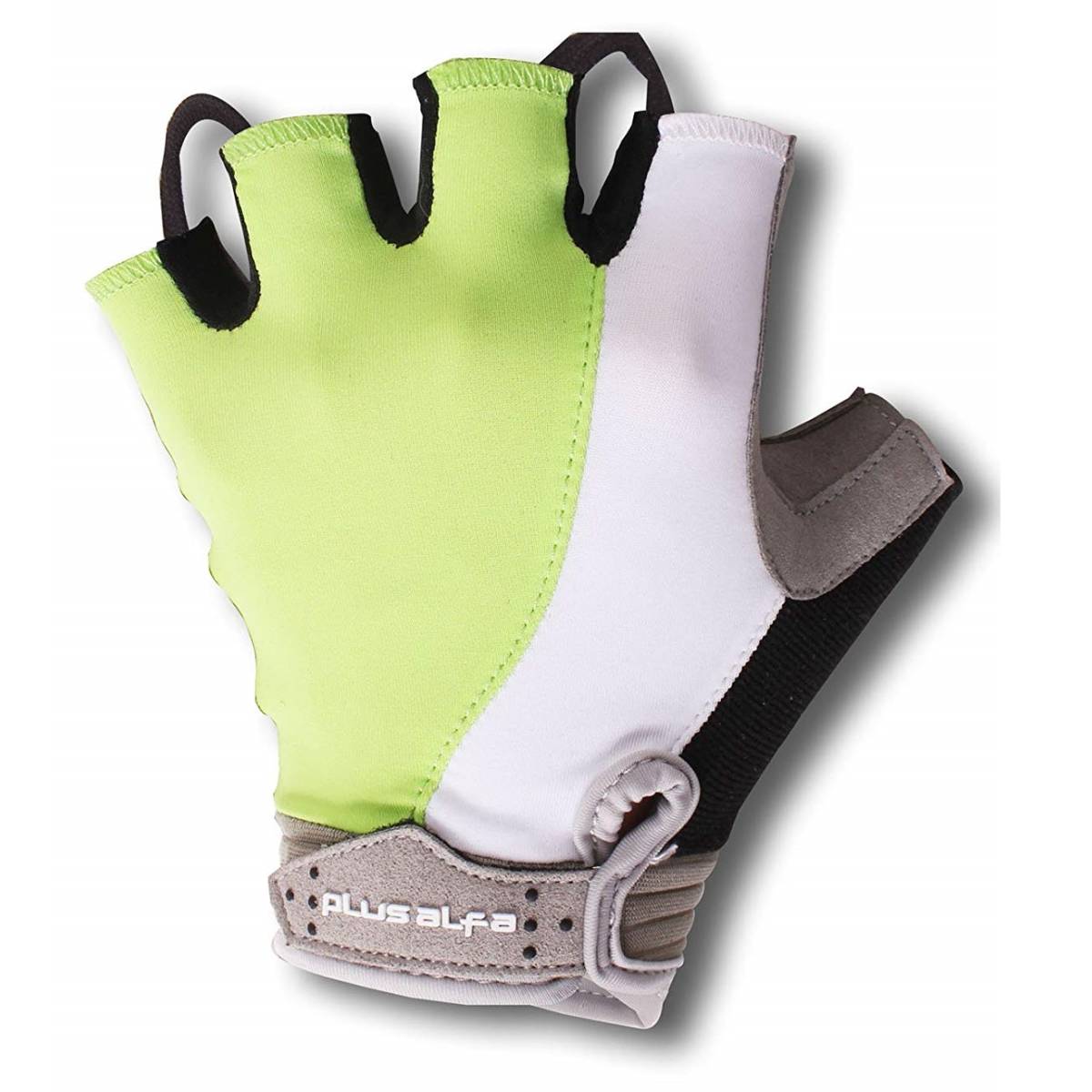 【送料無料】XL サイクリングハーフグローブ 衝撃吸収パット シンプル イエローグリーン 自転車 手袋拍卖