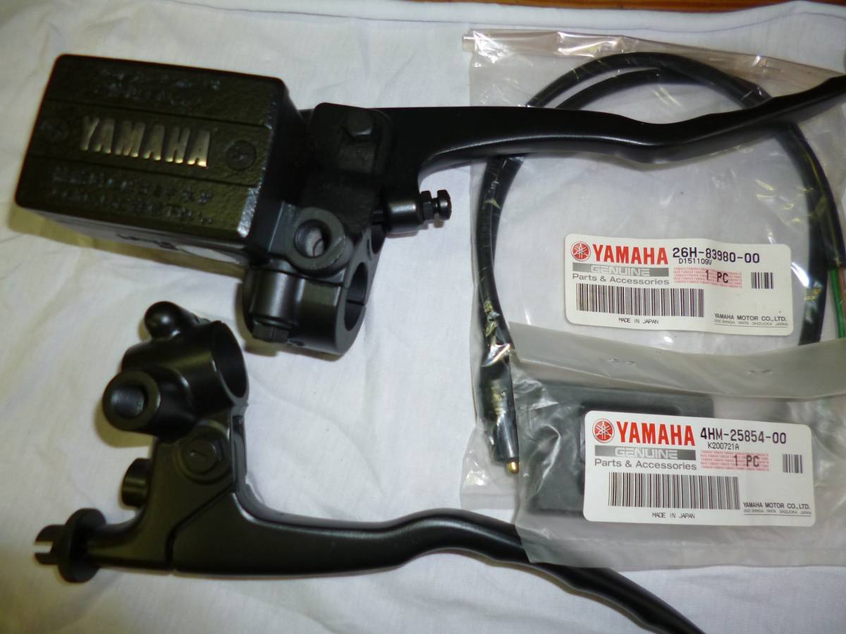 XJ750E/RZ350 他 OH済み フロントマスターシリンダー 5/8 / クラッチレバーホルダー SET GUNKOTE塗装拍卖