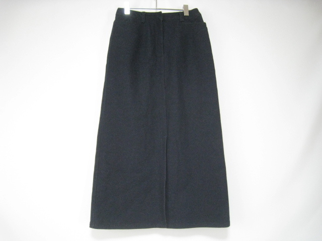 Touche-a-tout トゥーシェ ア トゥ ボトムス タイト スカート ロング丈 フロントスリット 紺 ネイビー 毛混 サイズ38拍卖