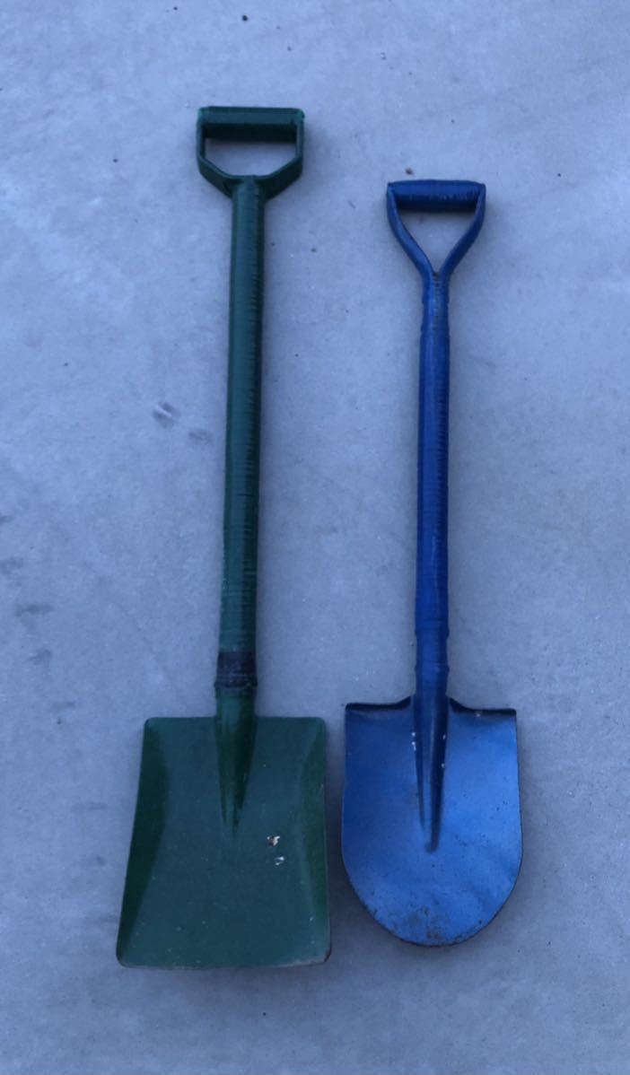 スコップ 鉄スコップ 農具 中古 金象印 2本セット シャベル 土木作業 セメント作業拍卖