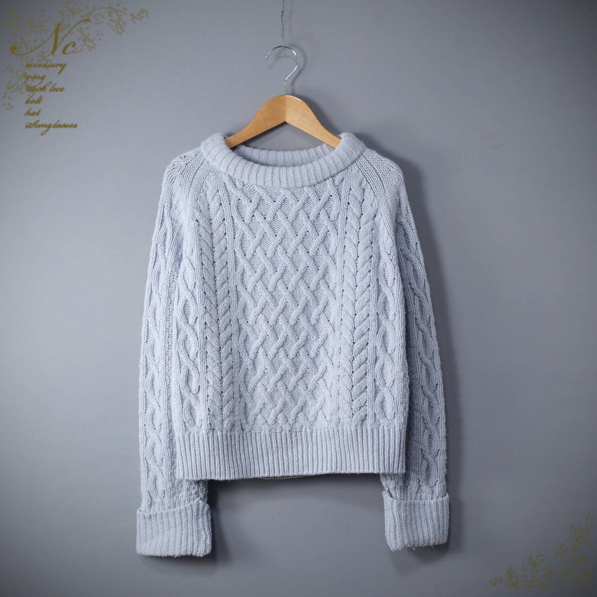 Mila Owen/ミラ オーウェン/F/ニット/羊毛混セーター/水色・ブルー拍卖