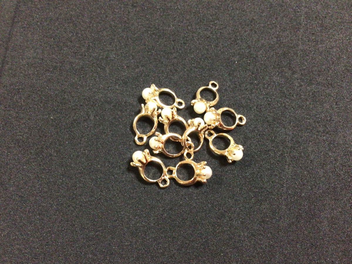 デコ&アクセパーツ☆パールリングチャーム10個セット拍卖