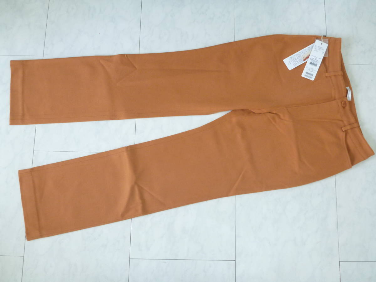 1.5万 新品 B-THREE ビースリー ★オレンジ 冬生地 裏地起毛 ウルトラストレッチパンツ XL相当 大きめ拍卖
