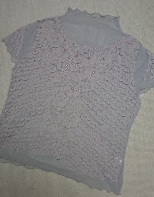 ブラウス シャツ カジュアル 半袖ブラウス レース 洗濯済 レディース 韓国製拍卖