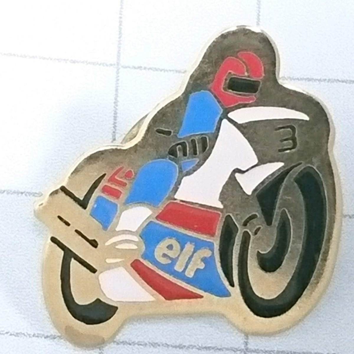 送料無料≫elf バイクレース☆アンティーク ピンバッジ A00864拍卖