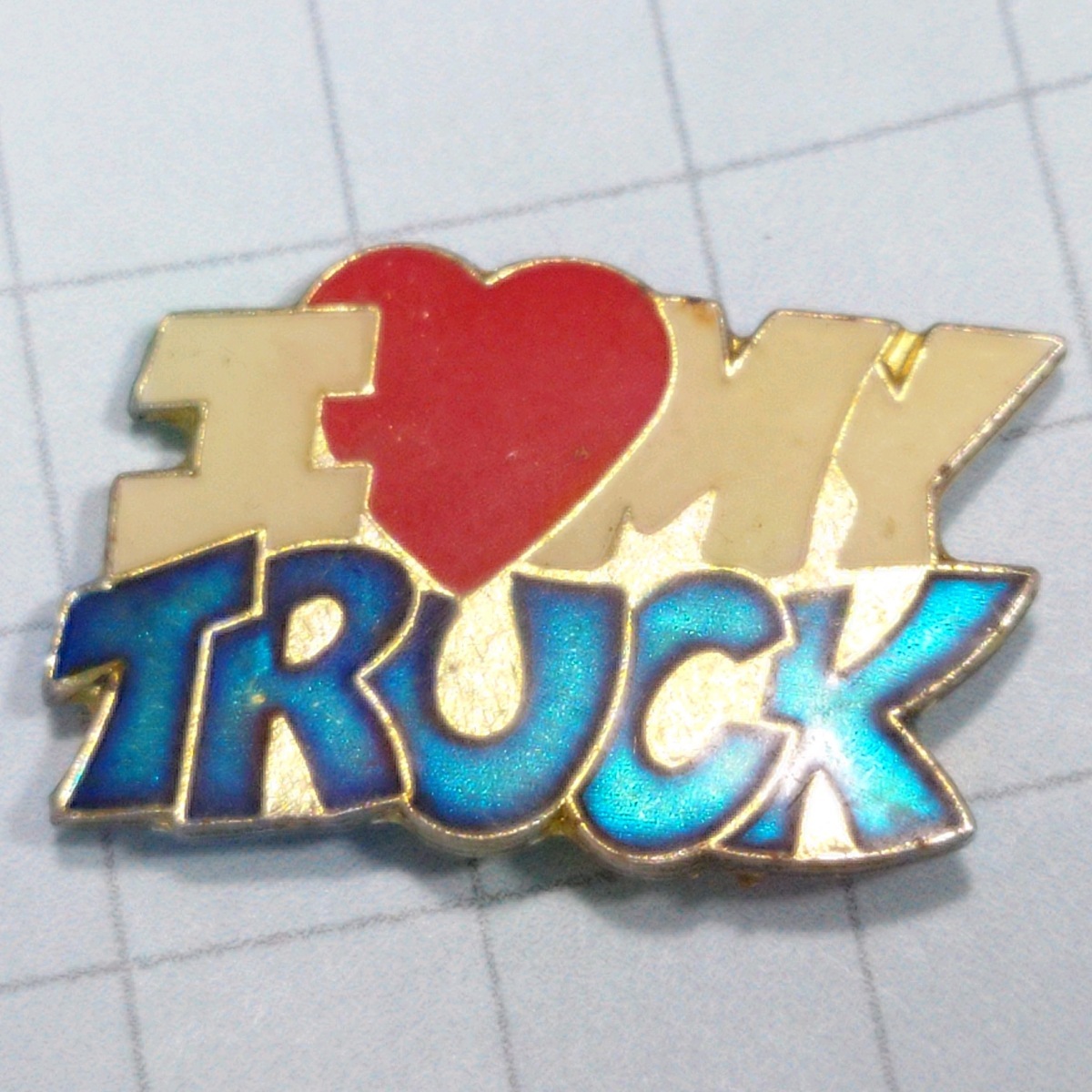 送料無料≫I love my truck ☆アンティーク ピンバッジ A00973拍卖
