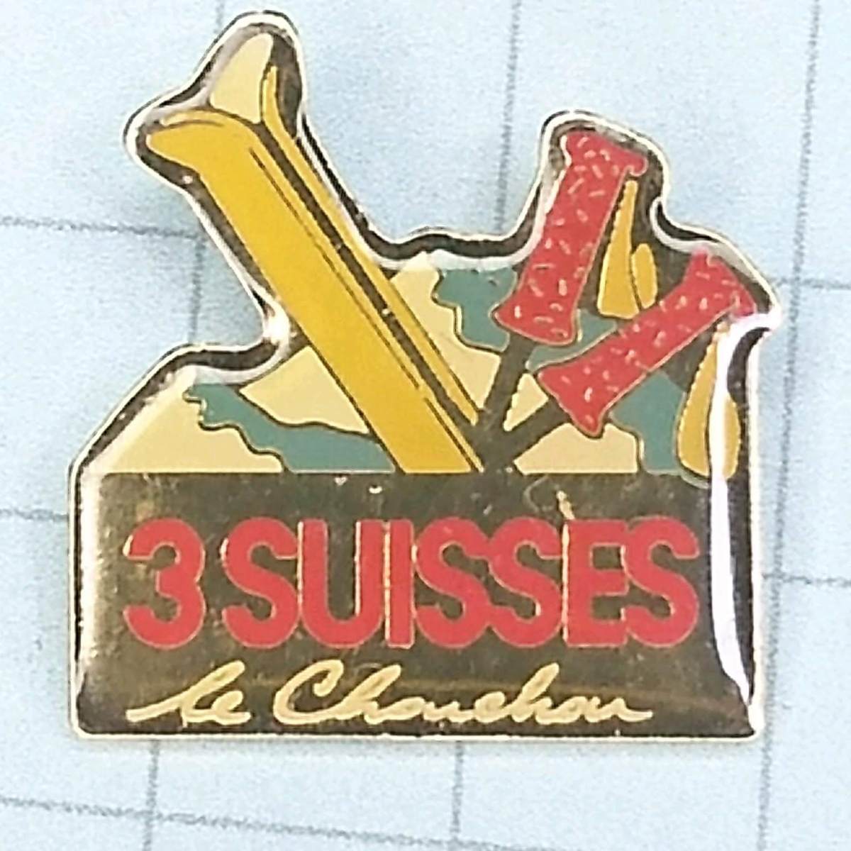 送料無料)3 SUISSES スキー 輸入 アンティーク ピンバッジ A03355拍卖