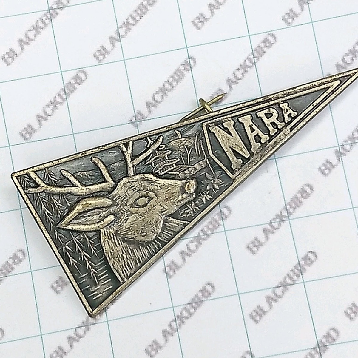 送料無料)昭和レトロ ご当地 観光地 記念 ピンバッジ 奈良 鹿 A03623拍卖