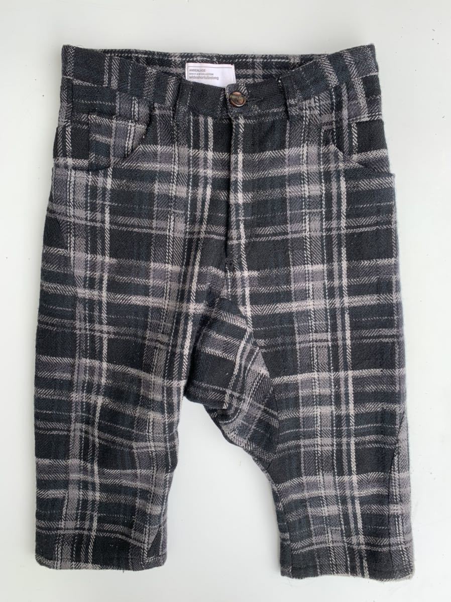 ANREALAGE 2010-11A/W COLLECTION wideshortslimlong チェック柄ワイドパンツ【2】 ウール サルエル ショート アンリアレイジ拍卖