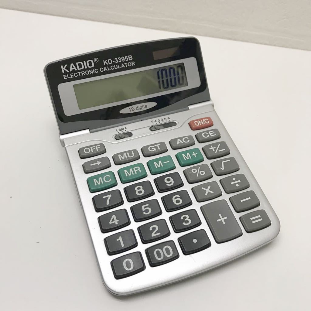 refle● KADIO KD-3395B 計算機 電卓 見やすい デカ文字 動作確認済み拍卖