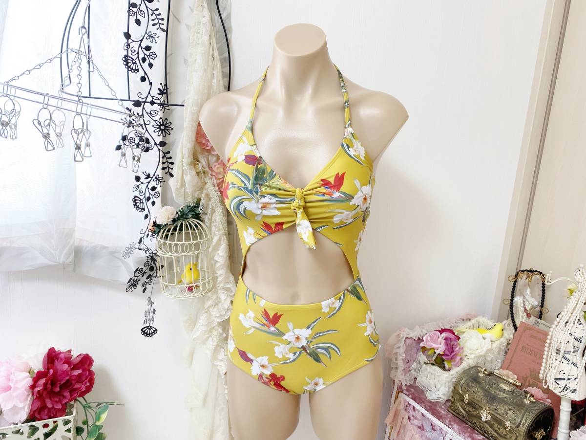 ●レディス水着 Free●エモダ【EMODA】さらりワンピース水着:黄土色拍卖