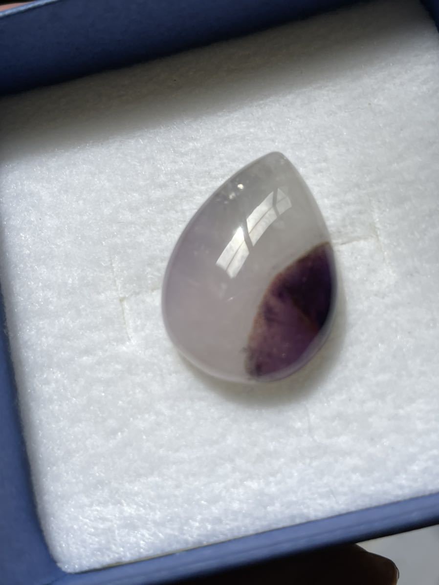 ファントムアメジスト 雫型 天然石 マクラメ加工に拍卖