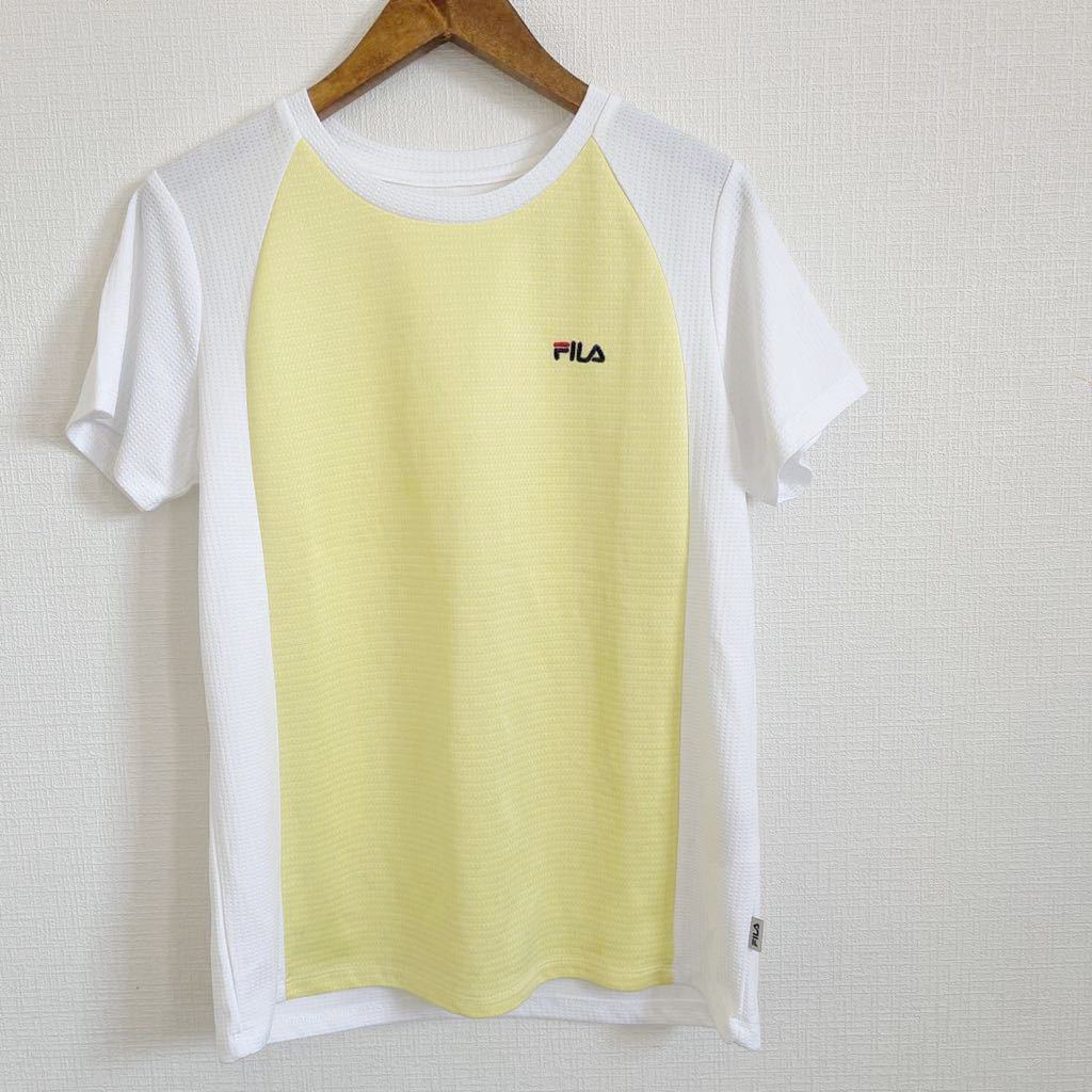 FILA フィラ スポーツウエア レディース 半袖 Tシャツ メッシュ Mサイズ ポリエステル拍卖