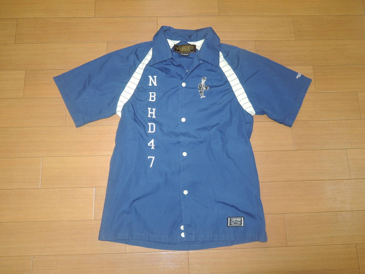 NEIGHBORHOOD ネイバーフッド 半袖 ボーリングシャツ S 刺繍 ロゴ / ステッチ拍卖