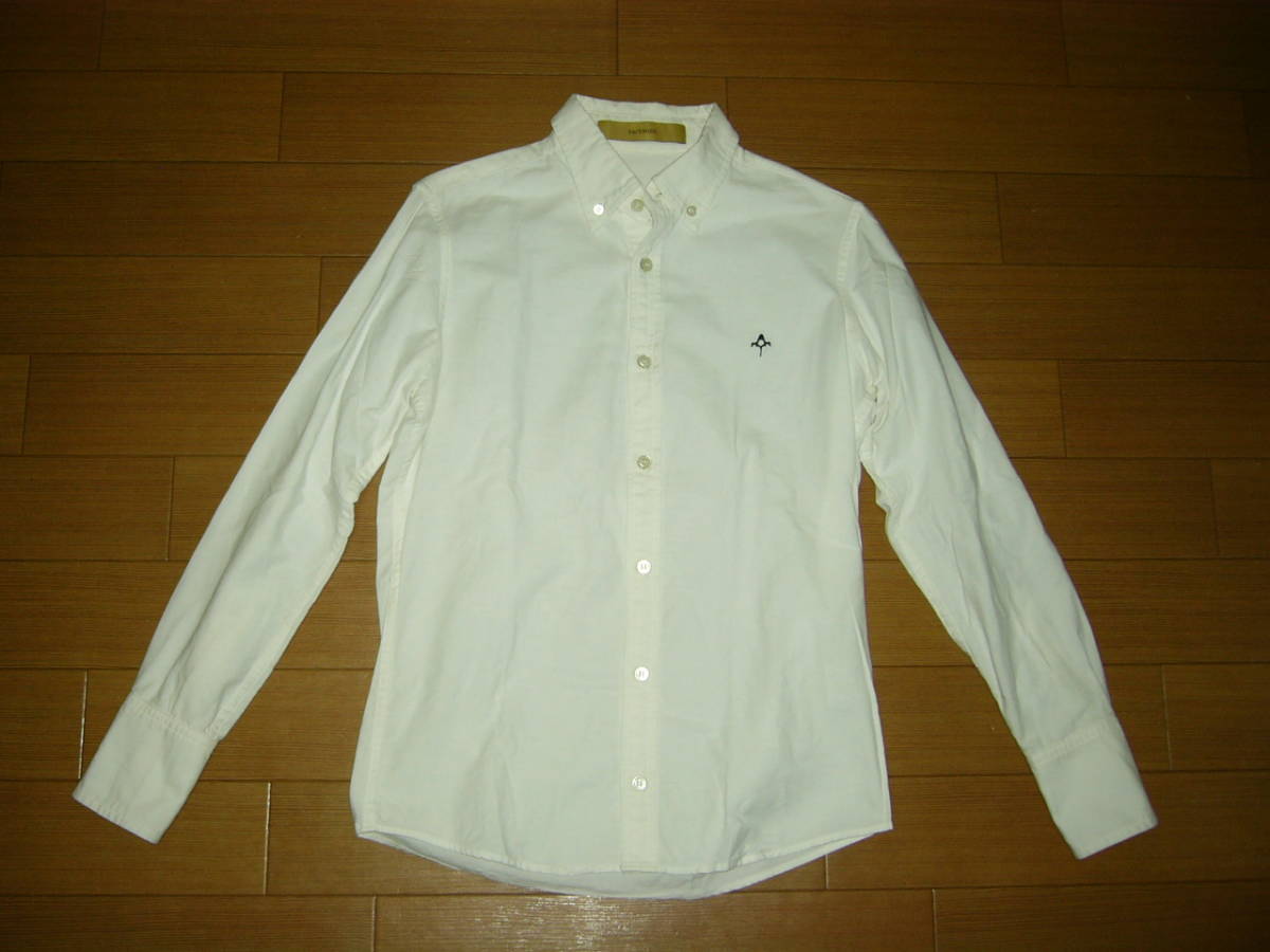 BACK BONE バックボーン BDシャツ S 白 アイコン ロゴ LOGO 長袖 / 無地系 ボタンダウン拍卖