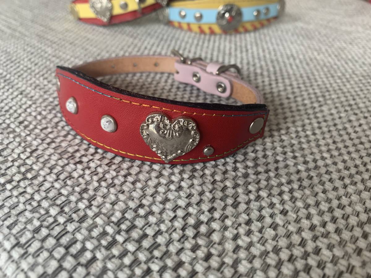 908 レザーわんこ犬の首輪拍卖