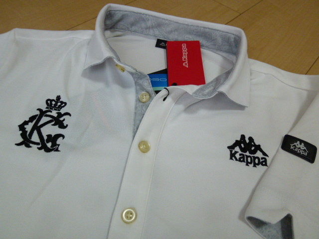 ◆55%OFF/新品!【Kappa GOLF】カッパ ワイドカラー 半袖シャツ/WT/M ◆KGA12SS07/日本仕様!「UV/DRY/Regular FIT」拍卖