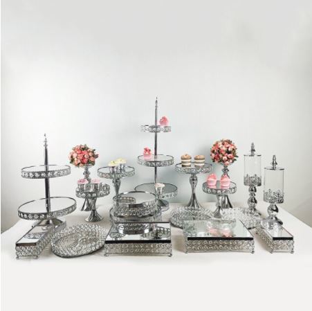 9から19個ゴールドケーキスタンド,ホームデコレーション,デザートテーブル装飾,パーティー結婚式ディスプレイ 14.16拍卖