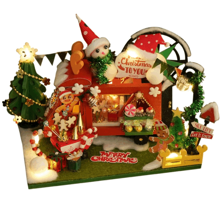 ドールハウスの家具diyミニチュア3D木製miniaturasドールハウスのおもちゃ子供の誕生日プレゼントカサ子猫日記 16拍卖