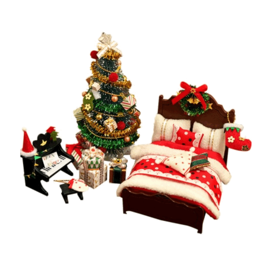 ドールハウスの家具diyミニチュア3D木製miniaturasドールハウスのおもちゃ子供の誕生日プレゼントカサ子猫日記 14拍卖