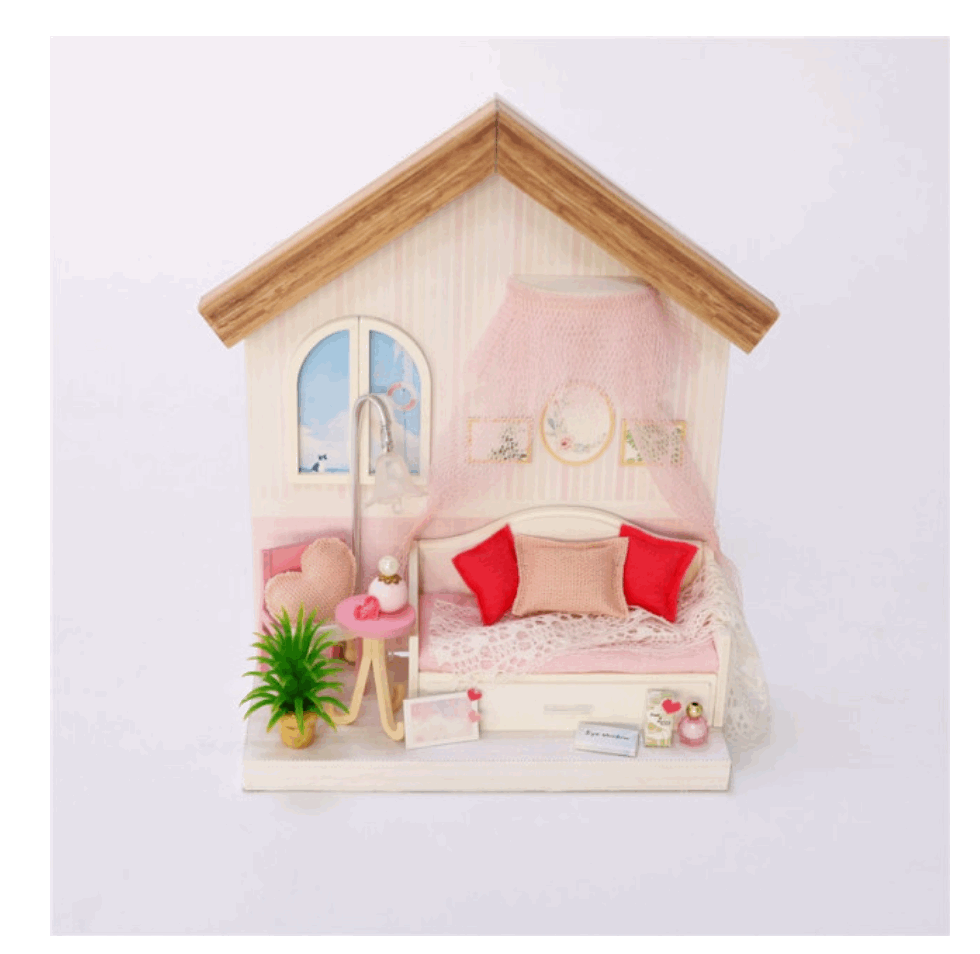 ドールハウスの家具diyミニチュア3D木製miniaturasドールハウスのおもちゃ子供の誕生日プレゼントカサ子猫日記 22拍卖