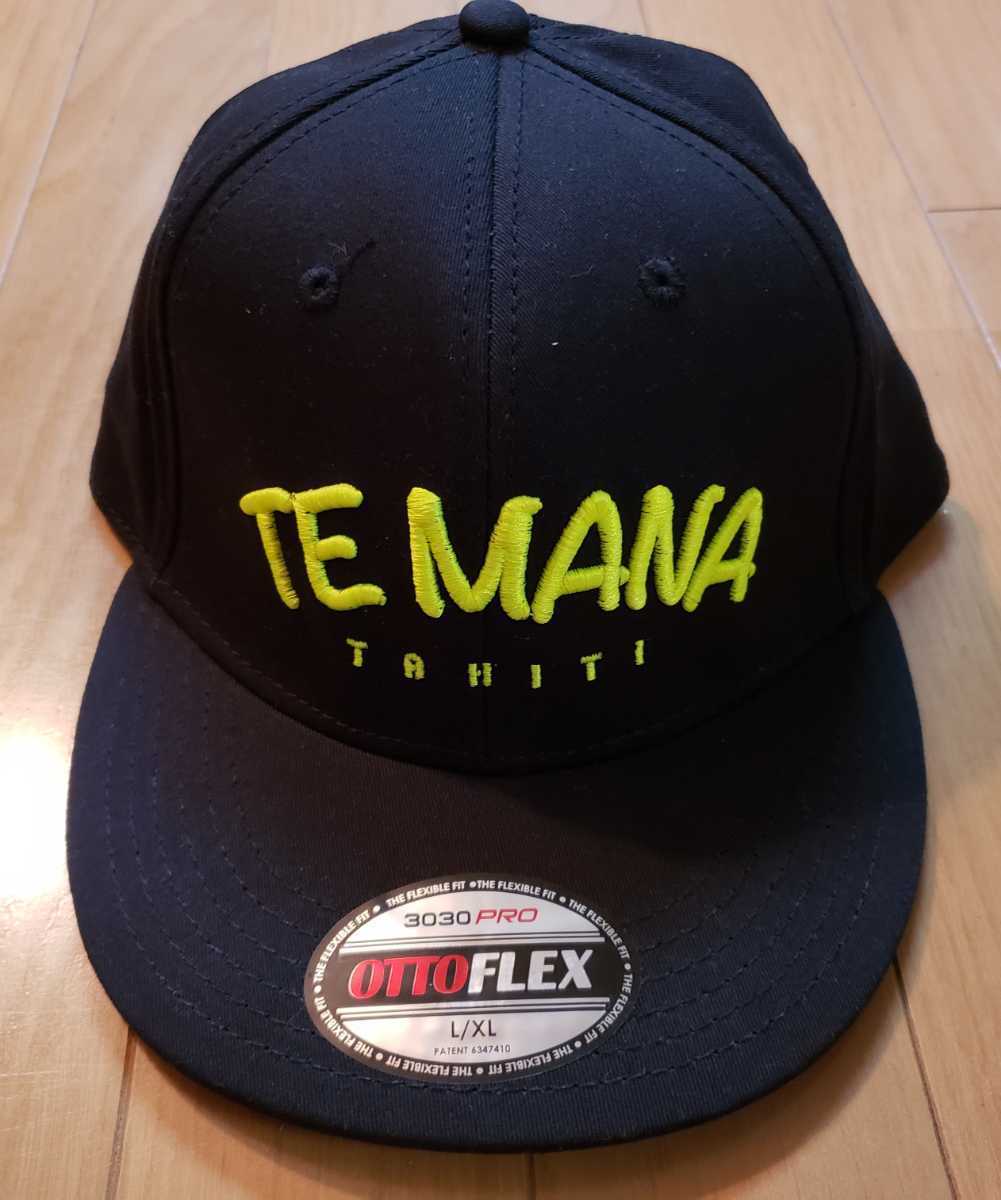 超入手困難品 未使用 TAHITI キャップ タヒチ購入 OTTO FLEXIBLE FIT L/XL 日本未発売 TE MANA ライムカラー(イエロー)拍卖